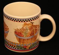 Sakura Debbie Mumm PINE CONE Basket Coffee Mug